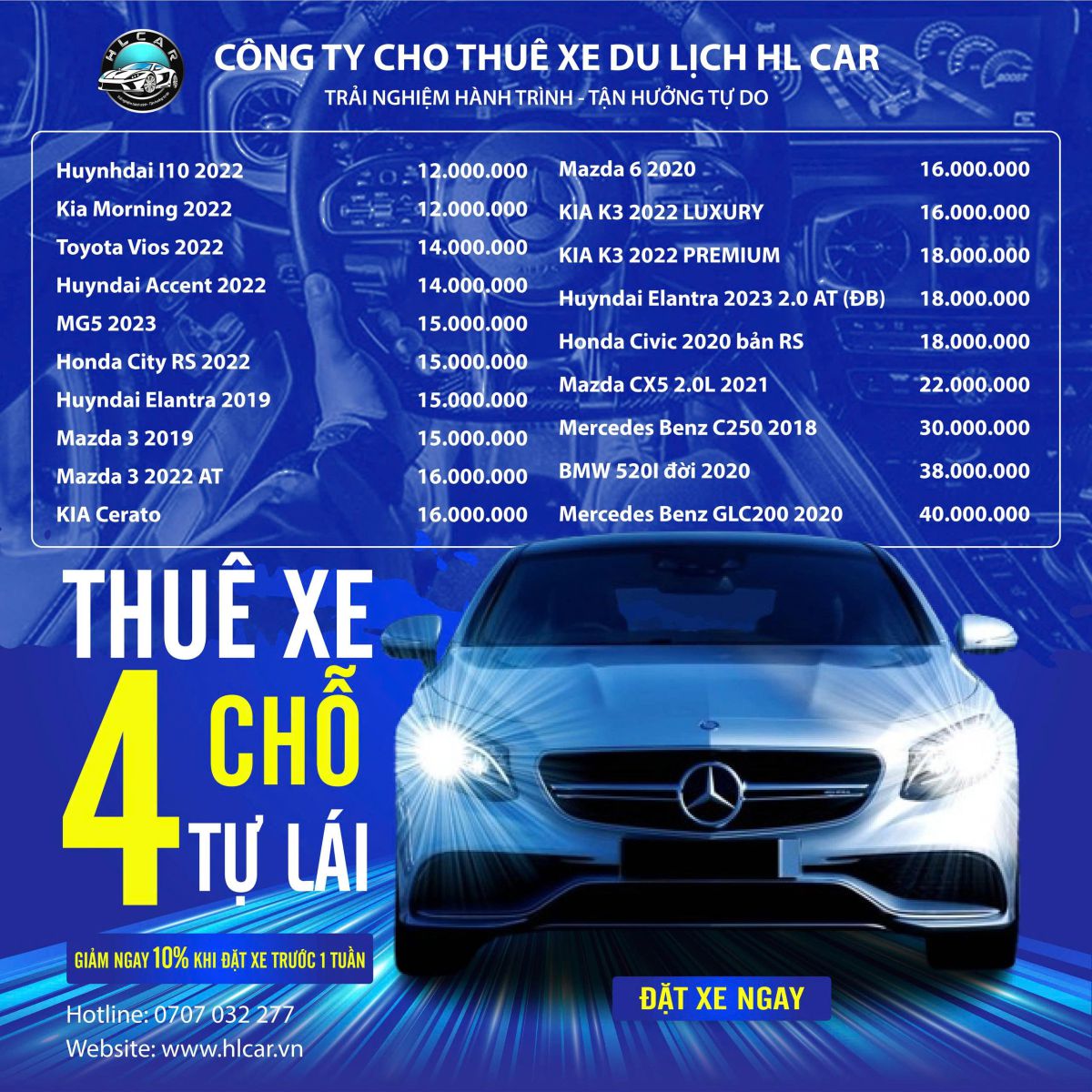 Thuê xe tự lái quận 2