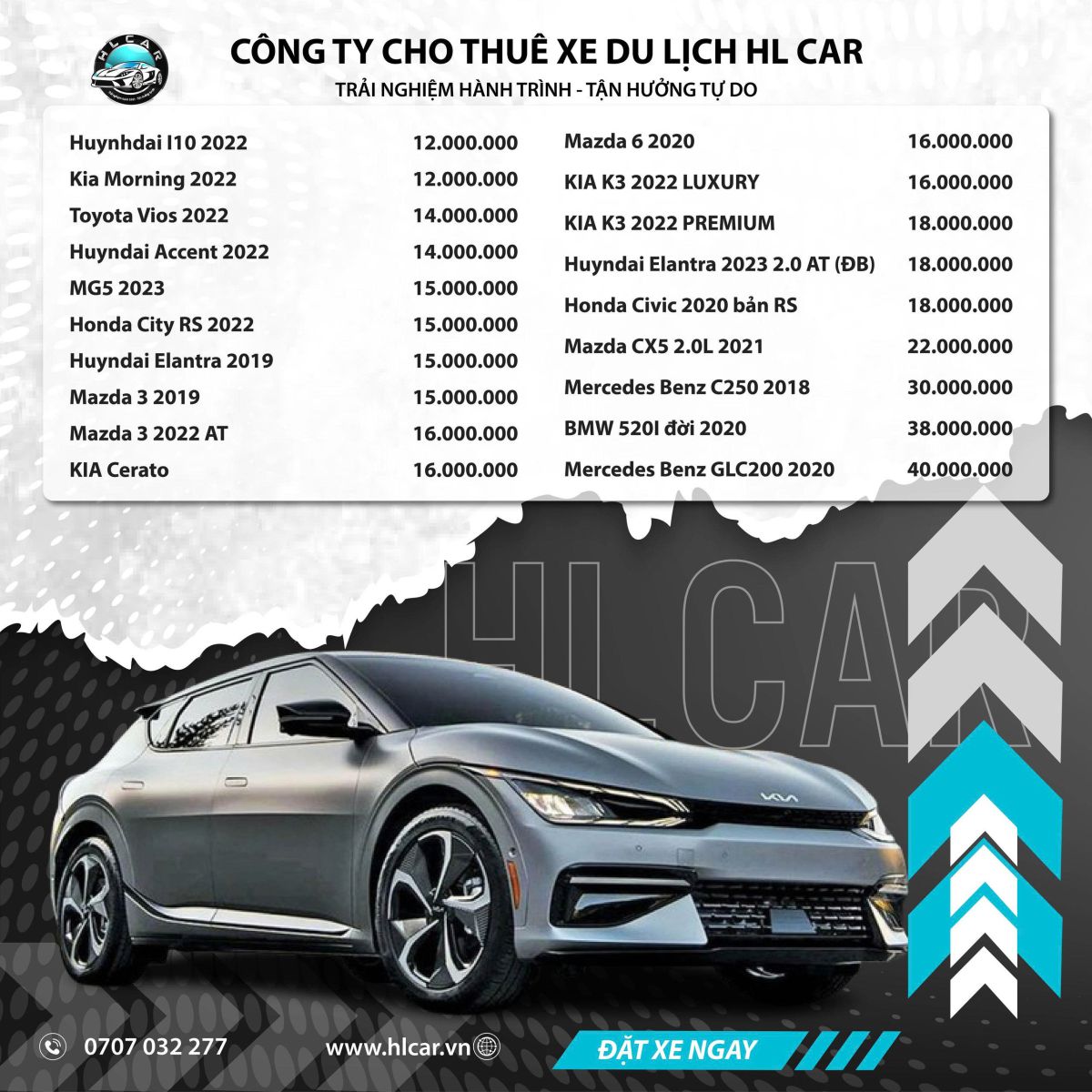 Thuê xe 4 chỗ tự lái giá rẻ TPHCM