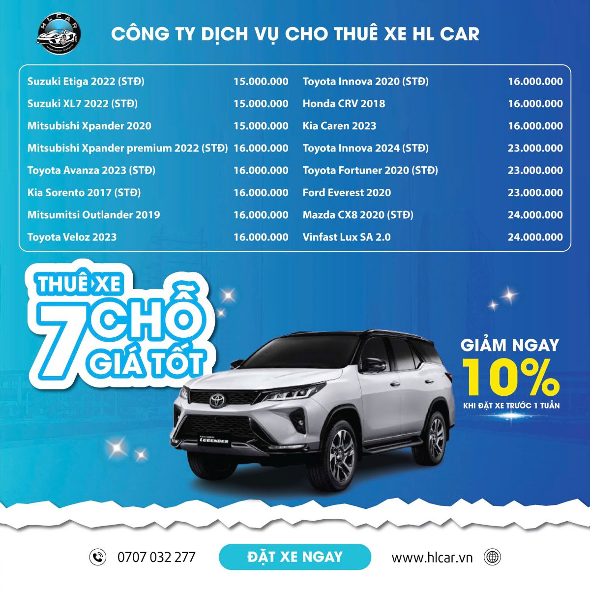 Thuê xe tự lái quận 3