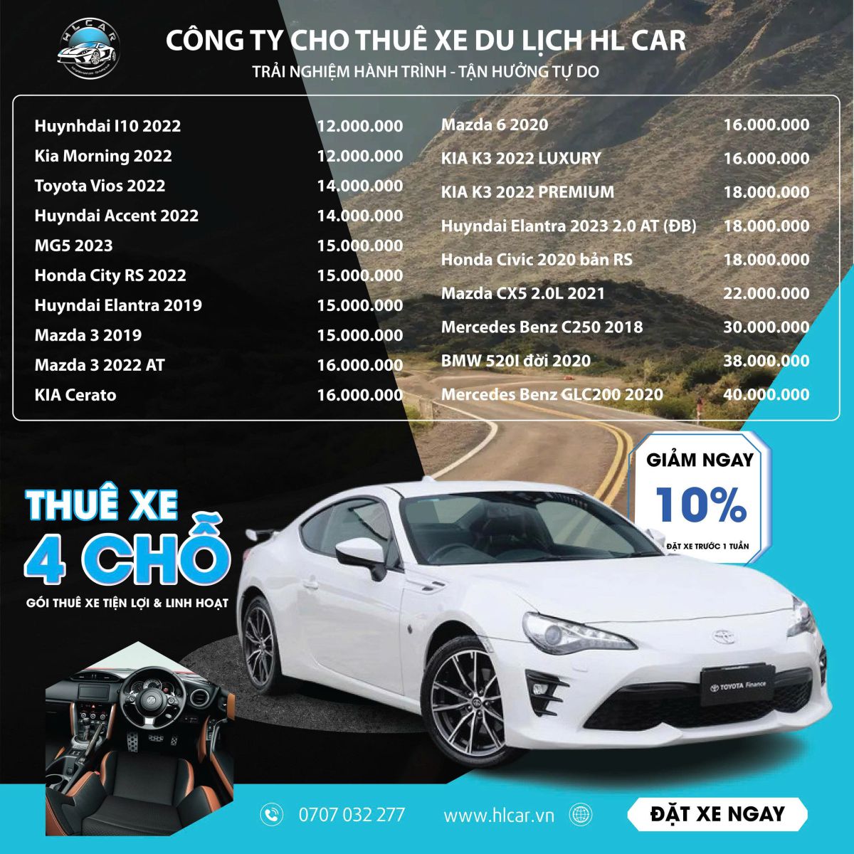 Thuê xe ô tô tự lái quận 11