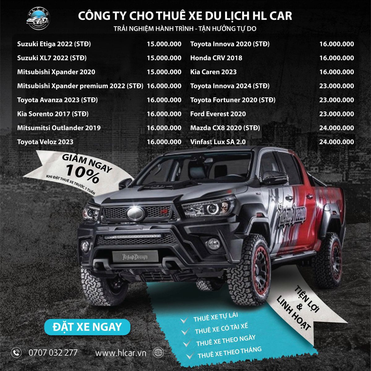 Thuê xe ô tô tự lái quận 12