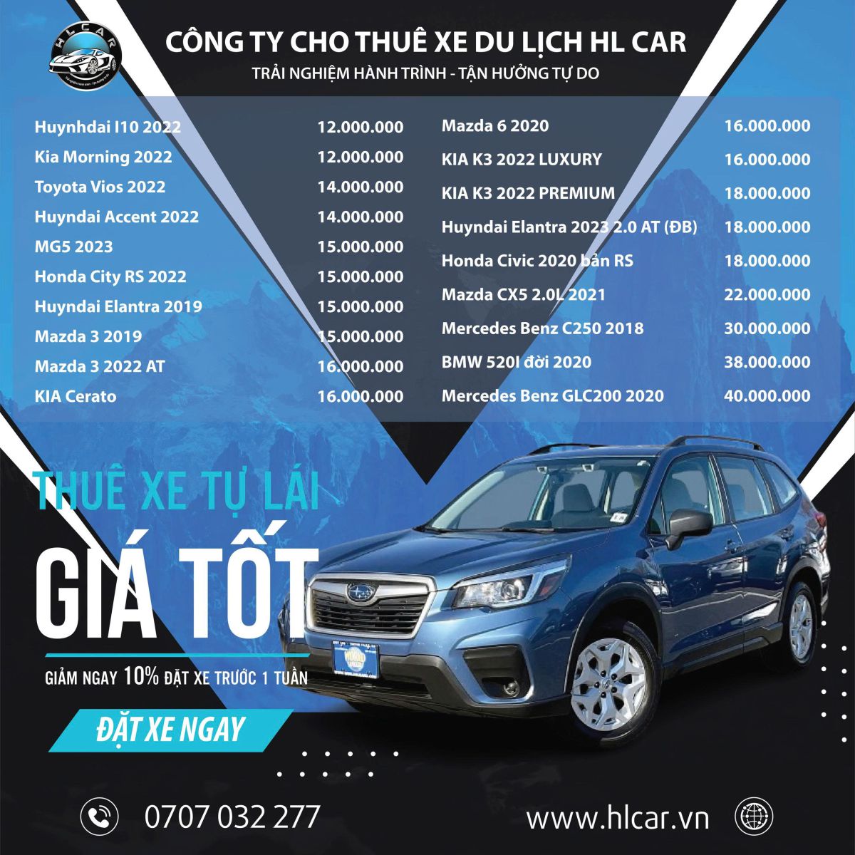 thuê xe tự lái theo ngày