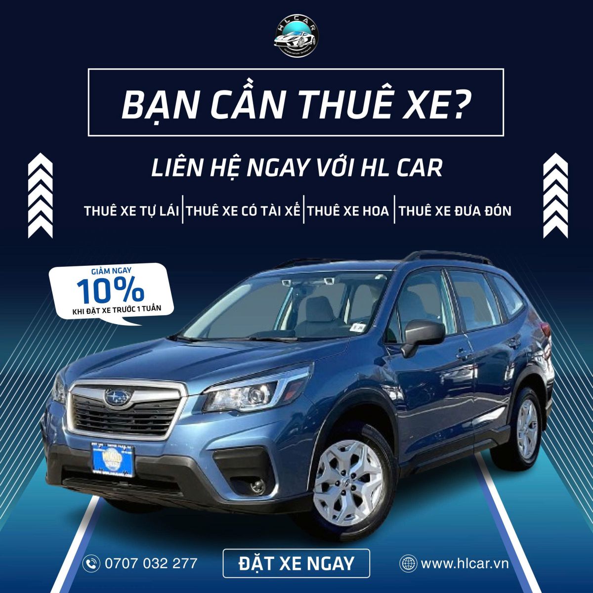 Cho thuê xe theo tháng tại HL CAR