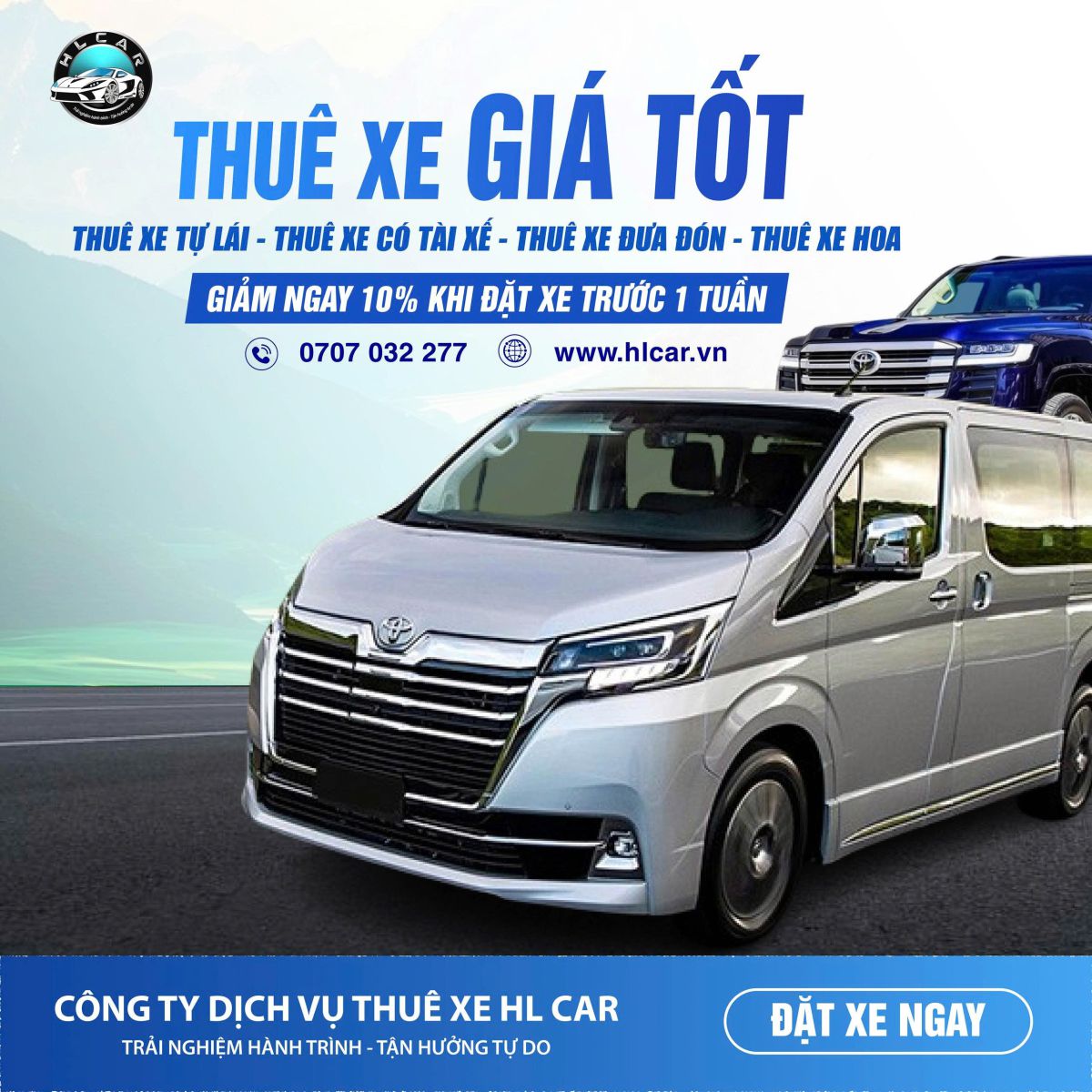 Giá thuê xe 9 chỗ tự lái tại HL CAR