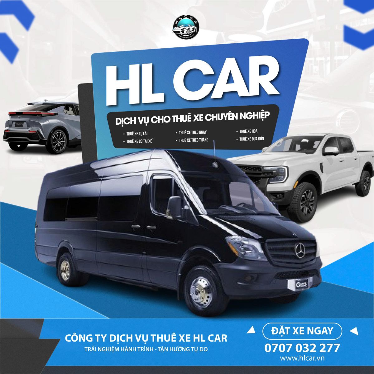 Thuê xe du lịch 16 chỗ tại HL CAR