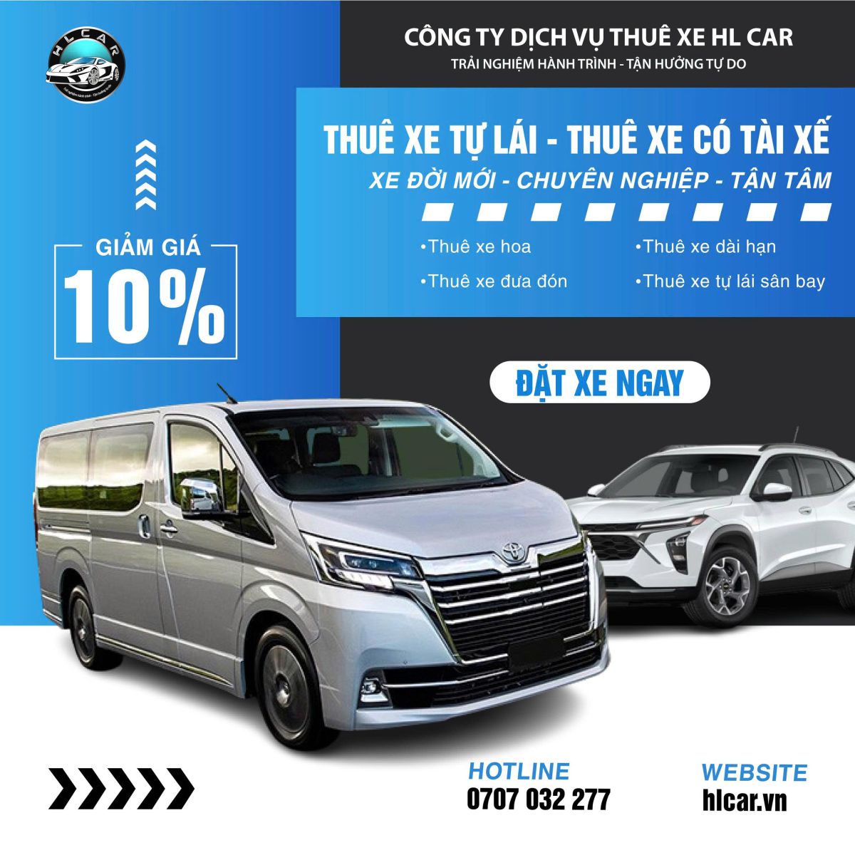 Cho công ty thuê xe 16 chỗ