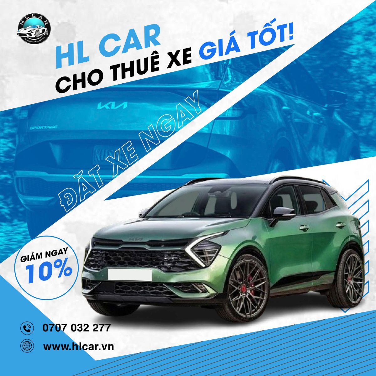 Thuê xe tự lái sân bay theo tháng tại HL CAR