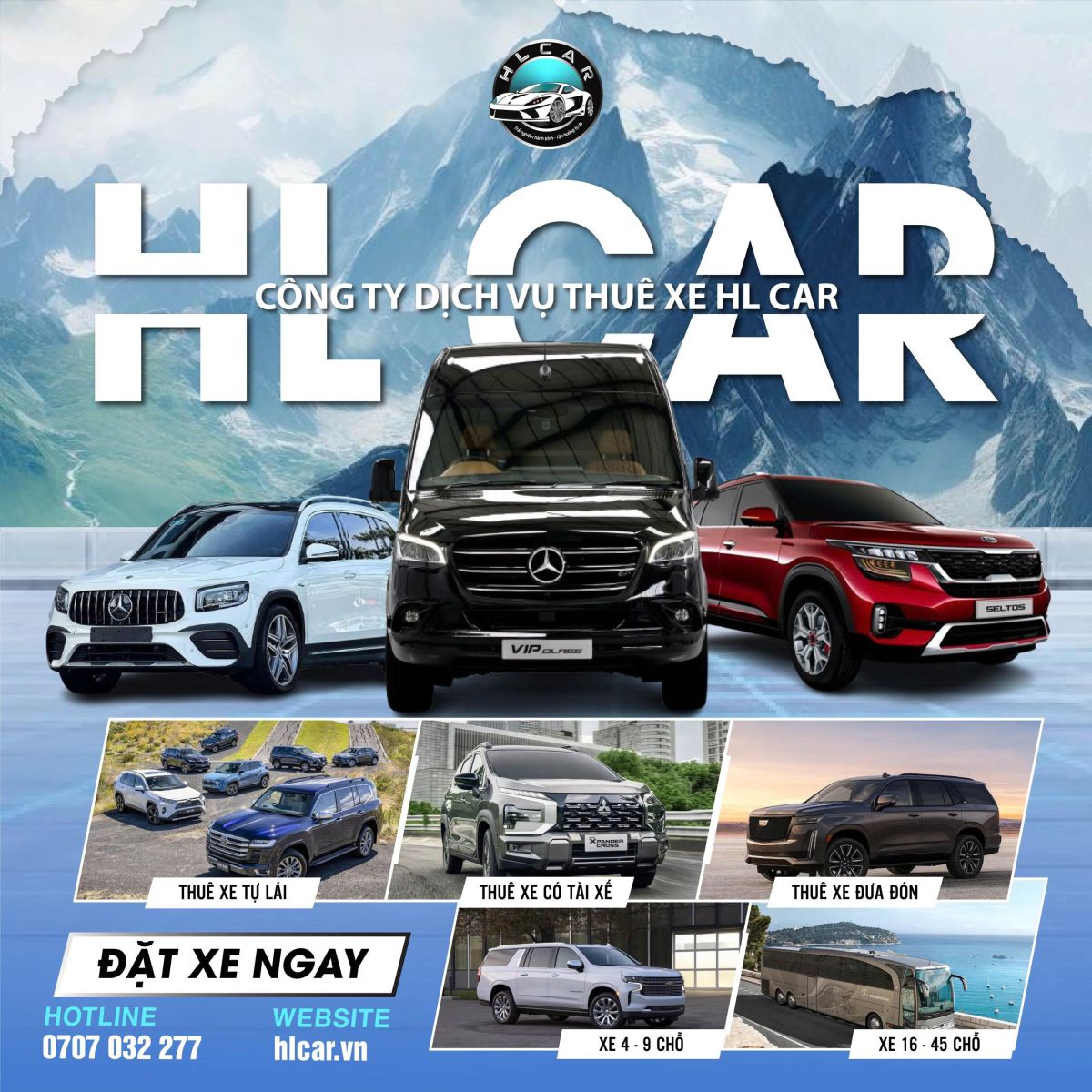 Cho thuê xe 16 chỗ giá rẻ tại HL CAR
