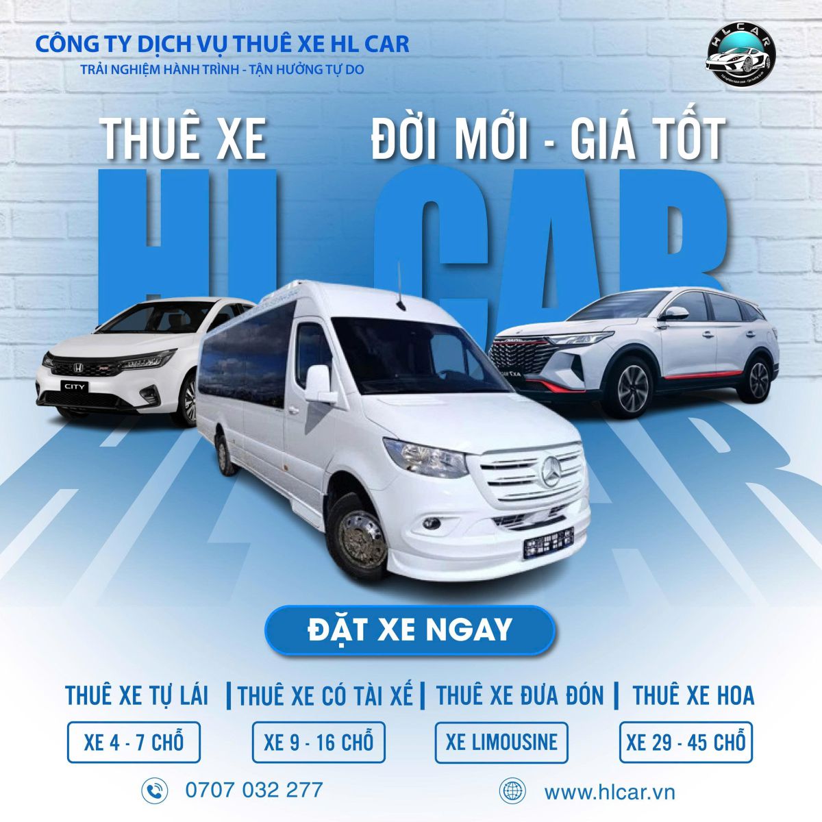 Thuê xe ô tô 16 chỗ theo ngày tại HL CAR