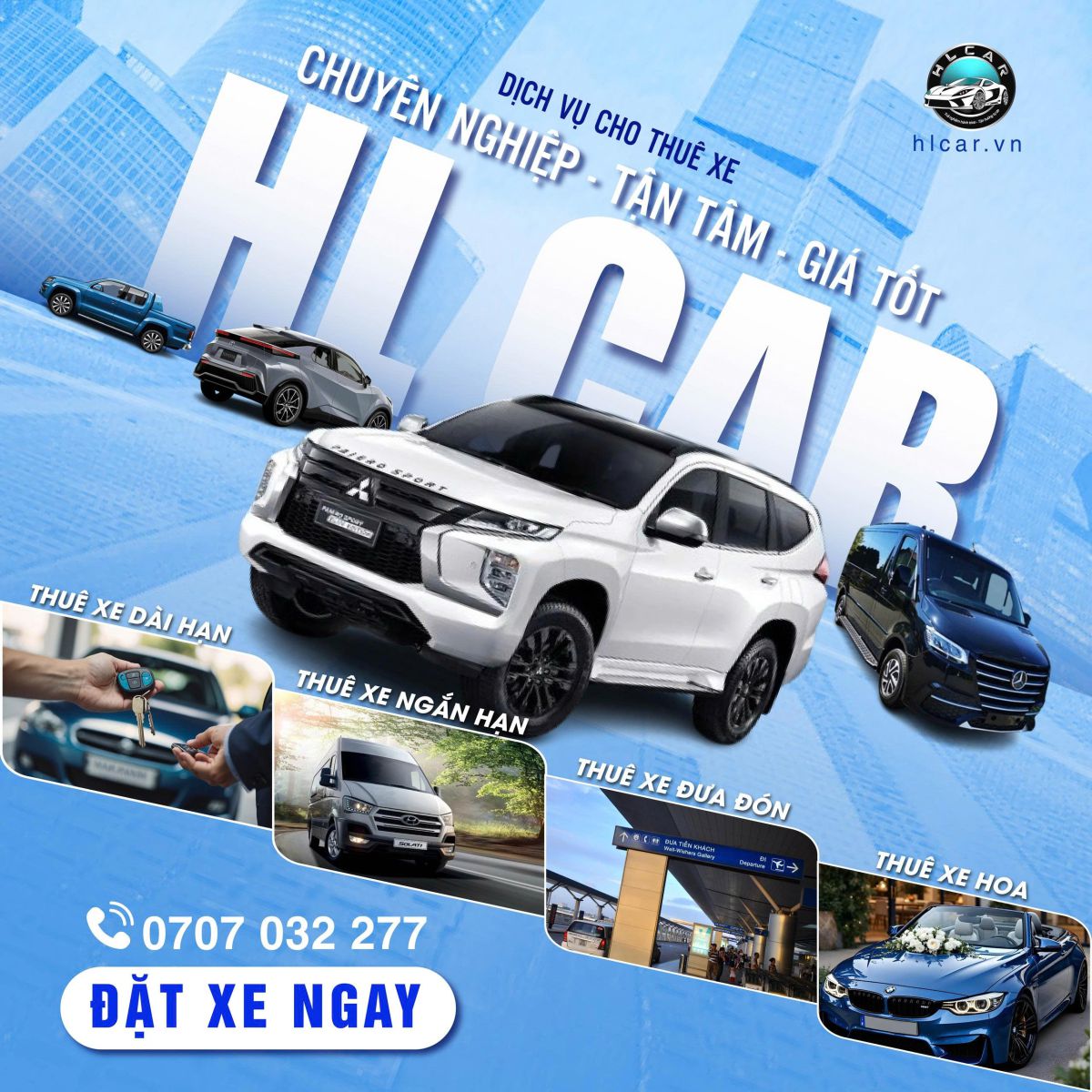 Thuê xe ô tô 16 chỗ theo tháng