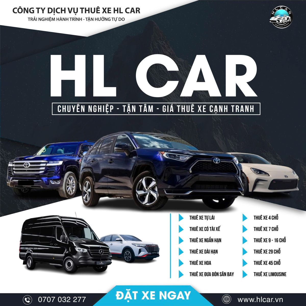 Thuê xe 7 chỗ đi Mộc Bài