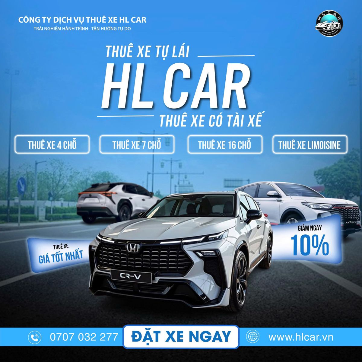 Bảng giá dịch vụ thuê xe du lịch HL CAR